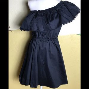 Aqua One Shoulder Navy Dress Size Large